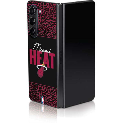 NBA Miami Heat Elephant Print Galaxy Z Fold5 5G Skin